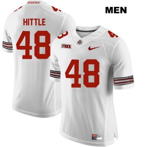 Men's NCAA Ohio State Buckeyes Logan Hittle #48 College Stitched Authentic Nike White Football Jersey EL20E87VS